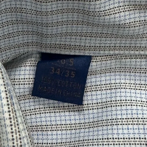 David Donahue Men’s Long Sleeve Button Up Dress Shirt Size XL | White / Brown - Picture 5 of 5